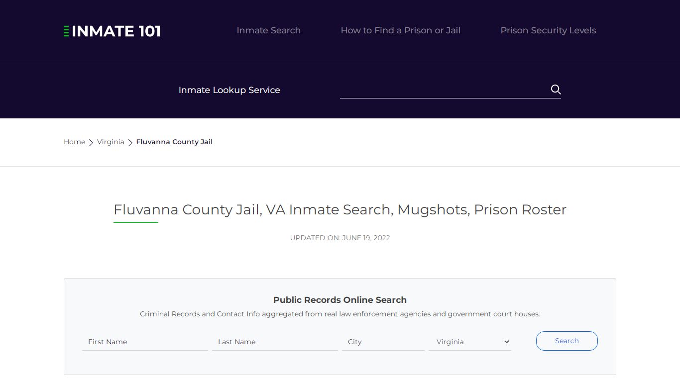 Fluvanna County Jail, VA Inmate Search, Mugshots, Prison ...